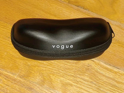 New! Vogue Black  Sunglasses Clamshell Zippered Case