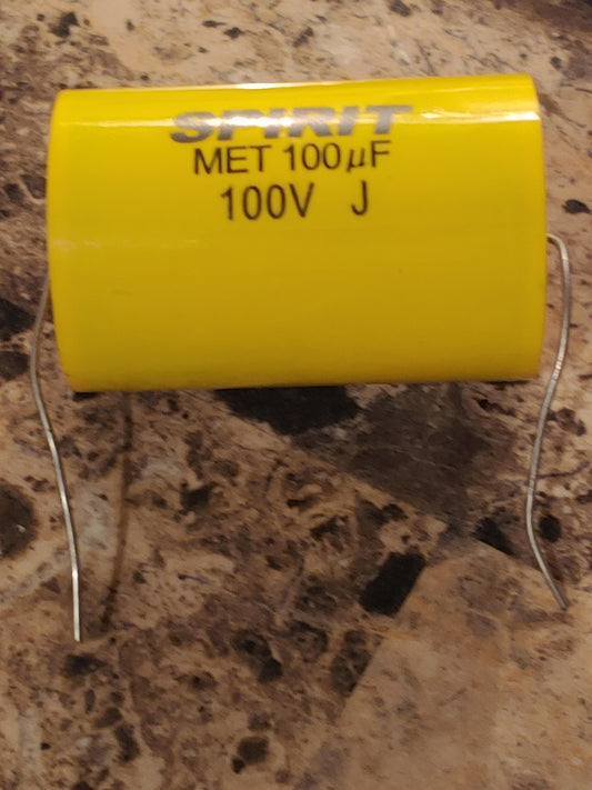 NEW! 12Pk Spirit Film Capacitor MET 100uf 100v Audio Grade