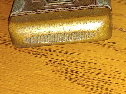VINTAGE 40's 50's METAL MATCH SAFE VESTA CASE EAGLE 2" x 1"