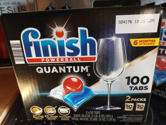 Finish Quantum 100ct Powerball Dishwasher Detergent Tablets