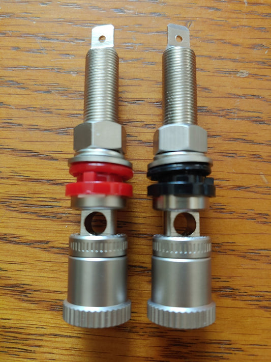Speaker Binding Posts Satin Nickel 25 Pos/Neg Pair HD-BP1-B Audio Terminals