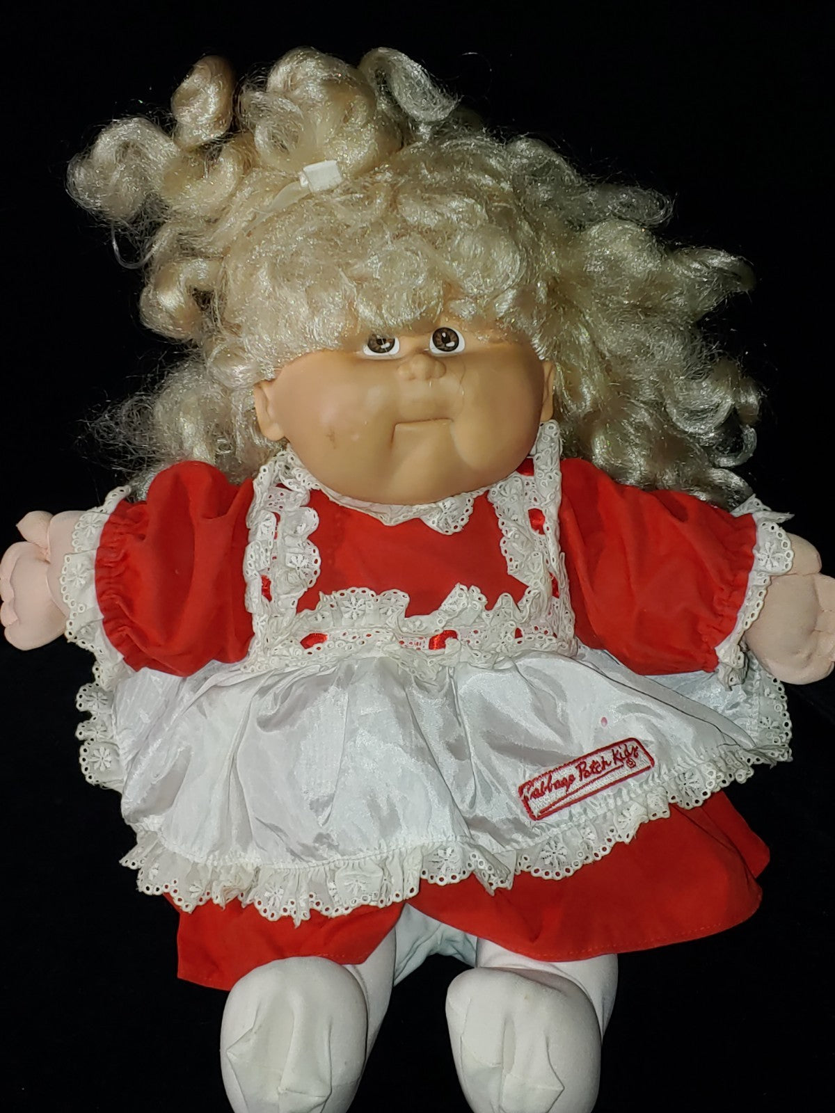 1987 RARE Xavier Roberts Talking Cabbage Patch Kids Blonde Wavy Hair Brown Eyes