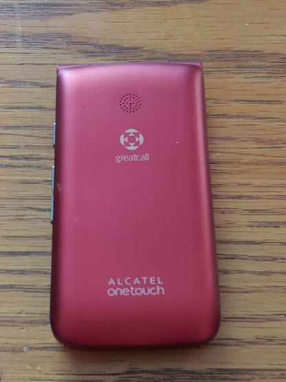 Alcatel Jitterbug 4043S GreatCall Red Flip Phone Great Condition