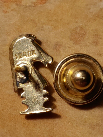 SWANK Lapel Pin Tie Tack Gold Tone