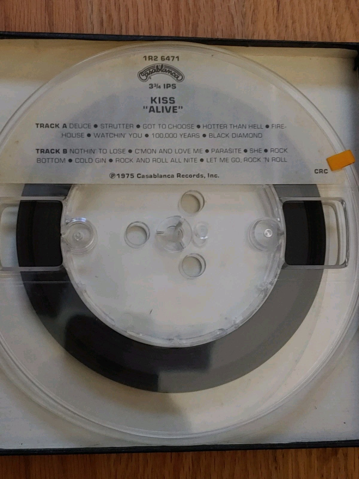 KISS ALIVE 1975 Reel to Reel Tape 4 Track 3 3/4 IPS Casablanca EXTREMELY RARE!