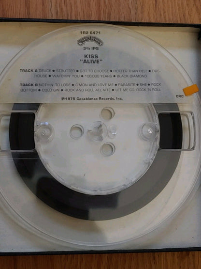 KISS ALIVE 1975 Reel to Reel Tape 4 Track 3 3/4 IPS Casablanca EXTREMELY RARE!
