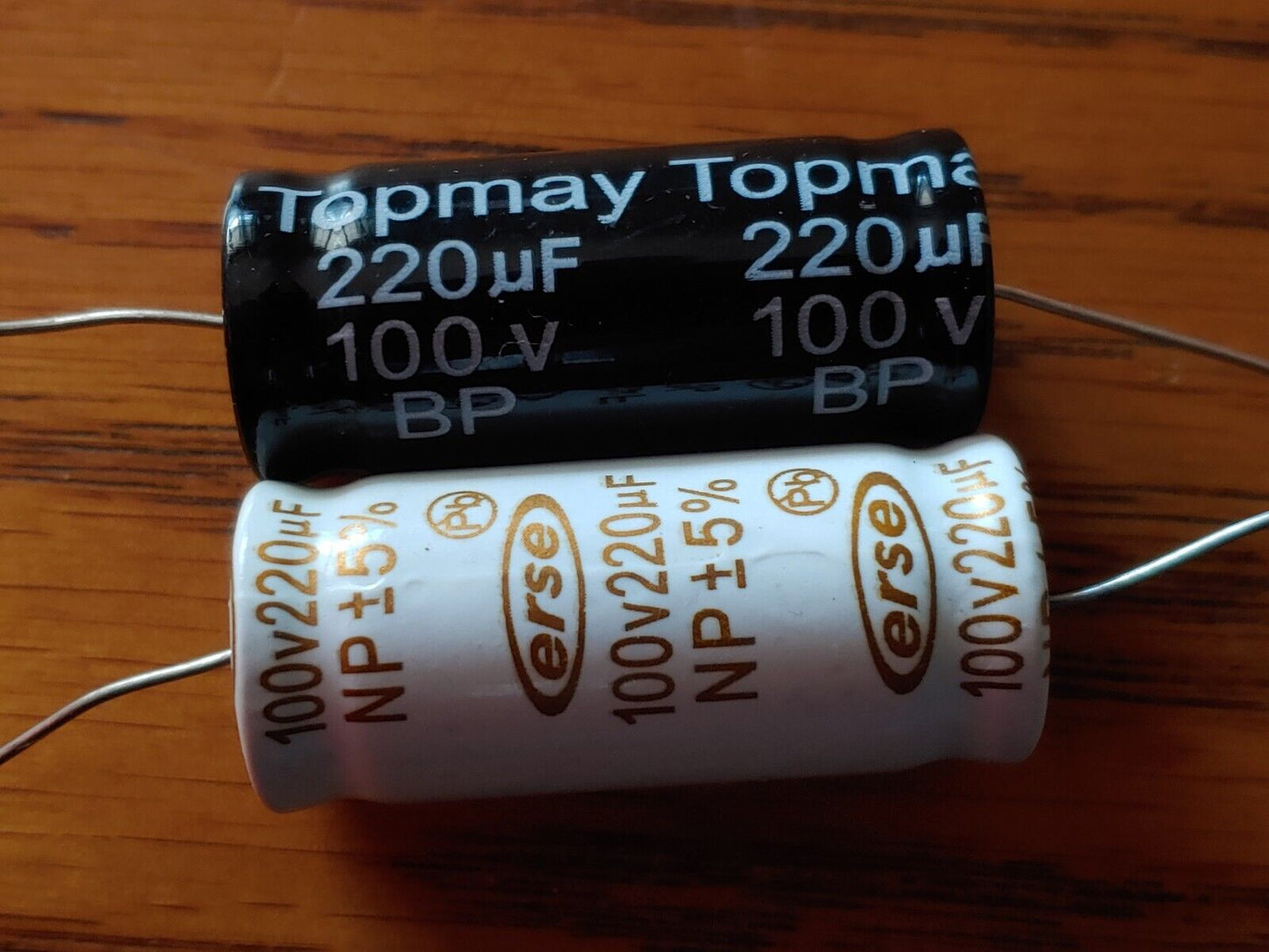 TOPMAY/ERSE 65Ct. 220uF 100V Electrolytic Non-Polarized Crossover Capacitor