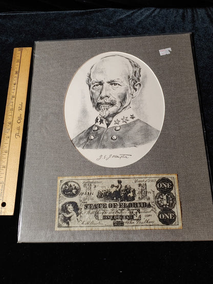 Civil War Photo Currency Reproduction 14x11 Matted Sealed
