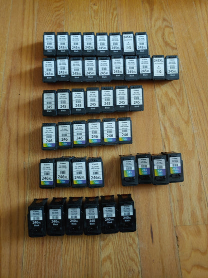 Canon EMPTY 44 Used Ink Cartridges  241, 240xl, 244, 245, 245XL, 246, 246XL