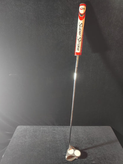 LH Odyssey White Hot 2-Ball Putter New Super Stroke Grip 34.5”