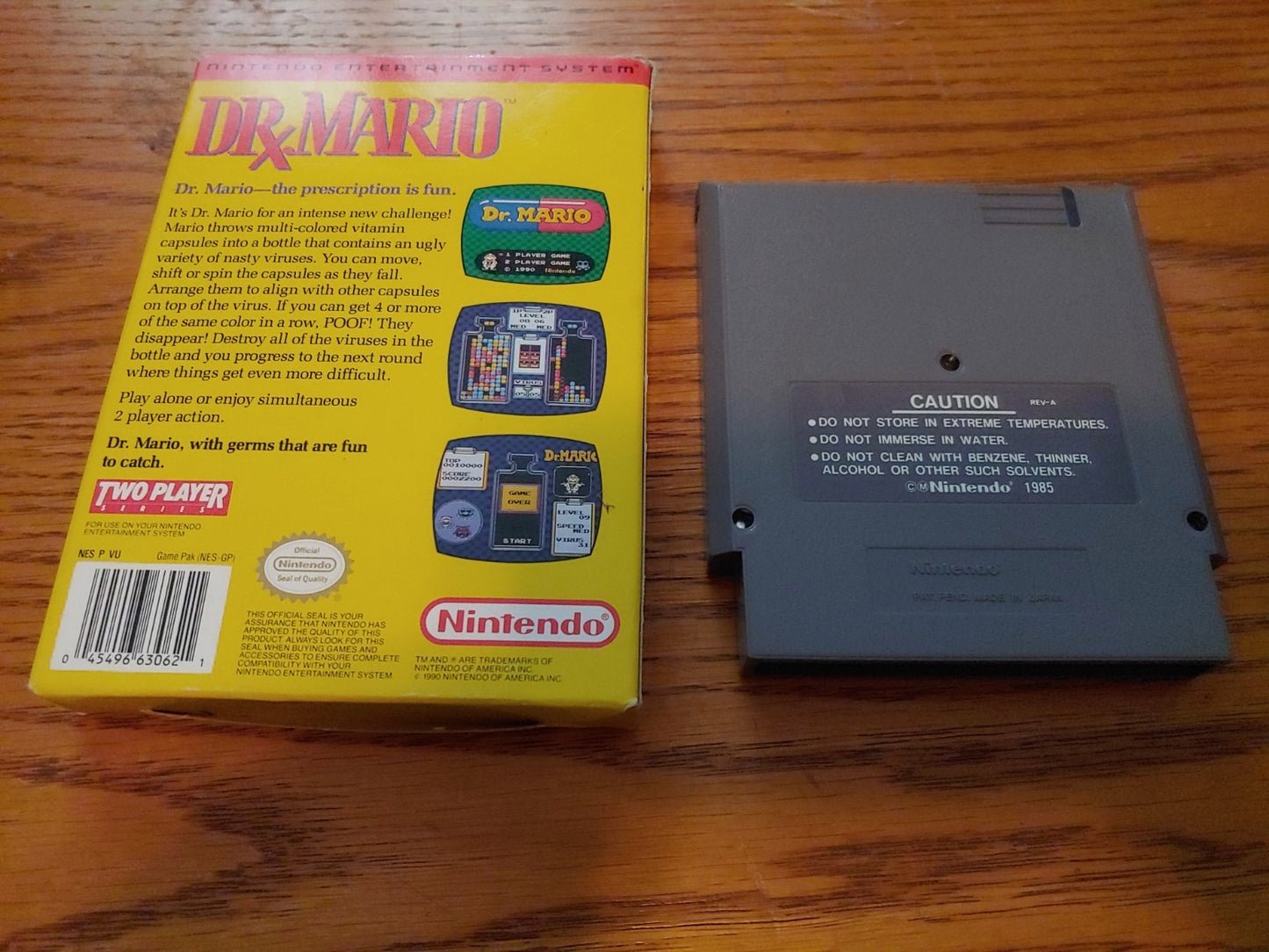 Dr. Mario NES 1985 Video Game Cartridge w/Original Box Great Condition