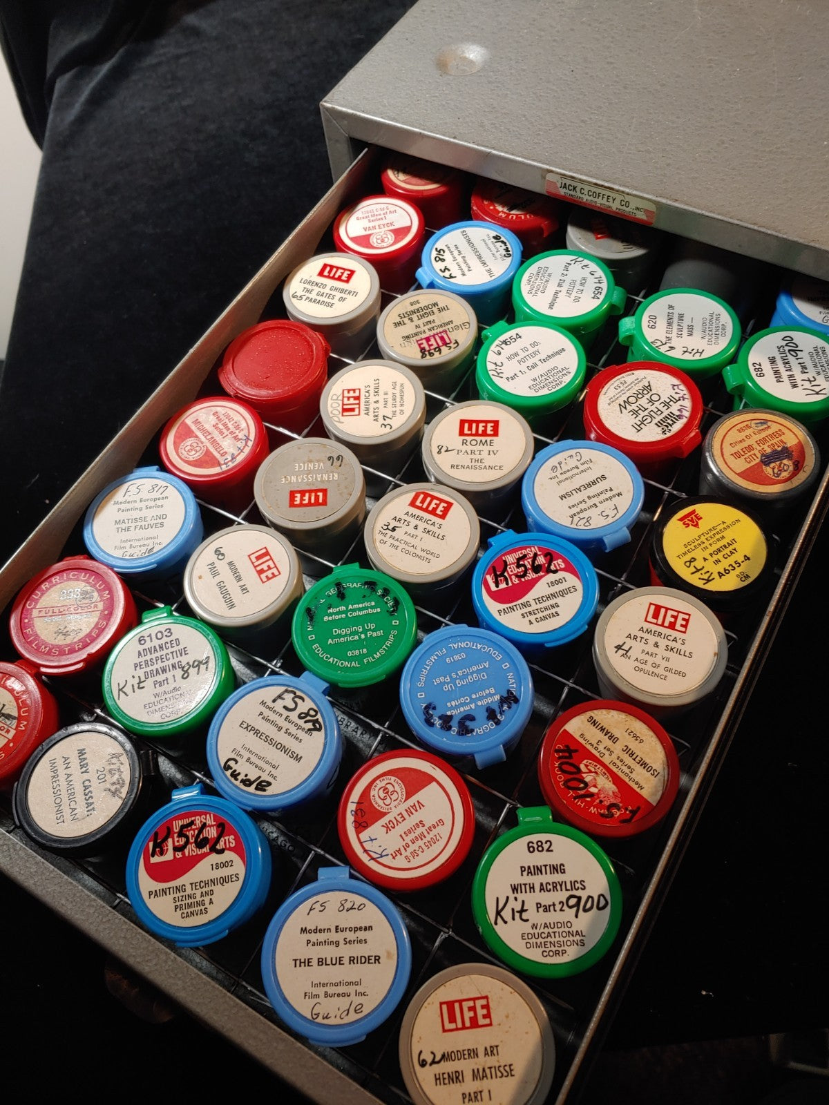 Vintage Film Strips in Original Box 100ct. Classroom Educational Film 1960-70's