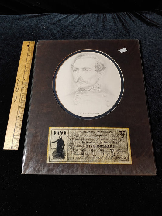 Civil War Photo Currency Reproduction 14x11 Matted Sealed