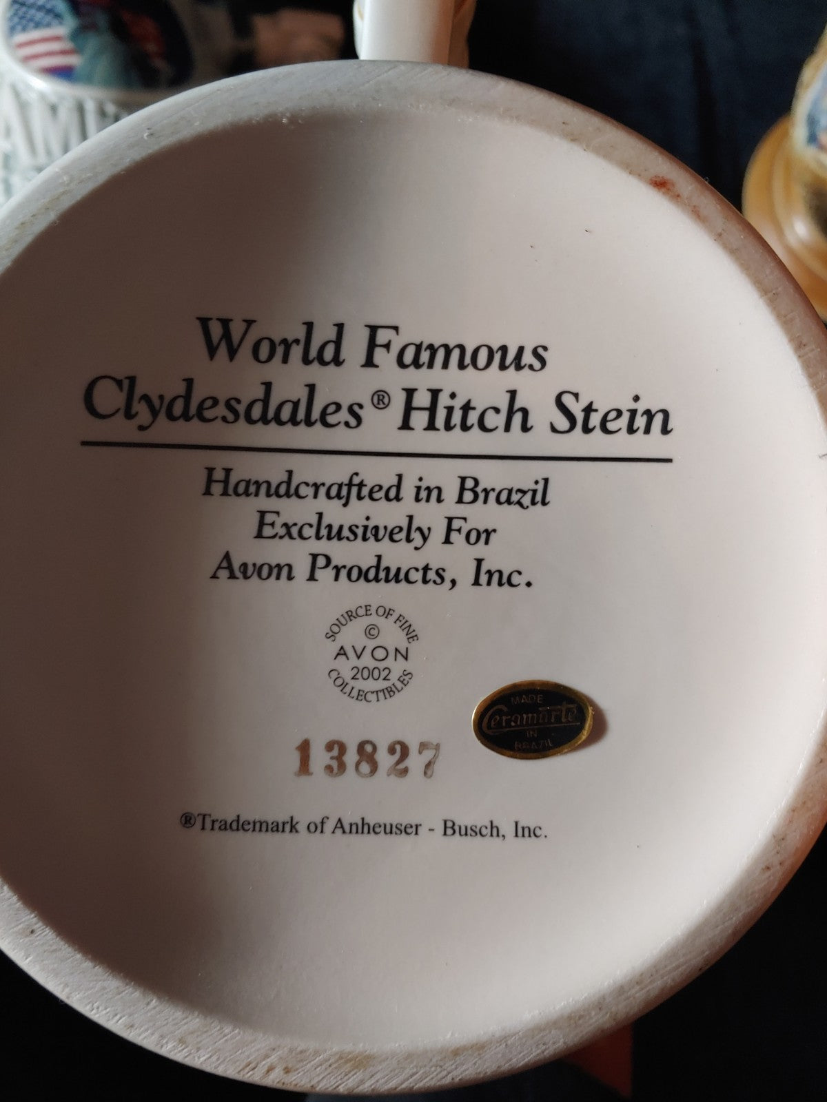 3 Avon Rare 10" Lidded Ceramic Beer Steins