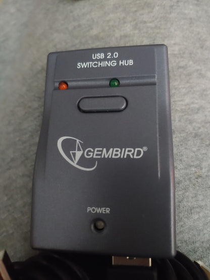 Gembird UH-5242 USB 2.0 4-Port Switching Hub with 2 USB to Printer Cables Silver