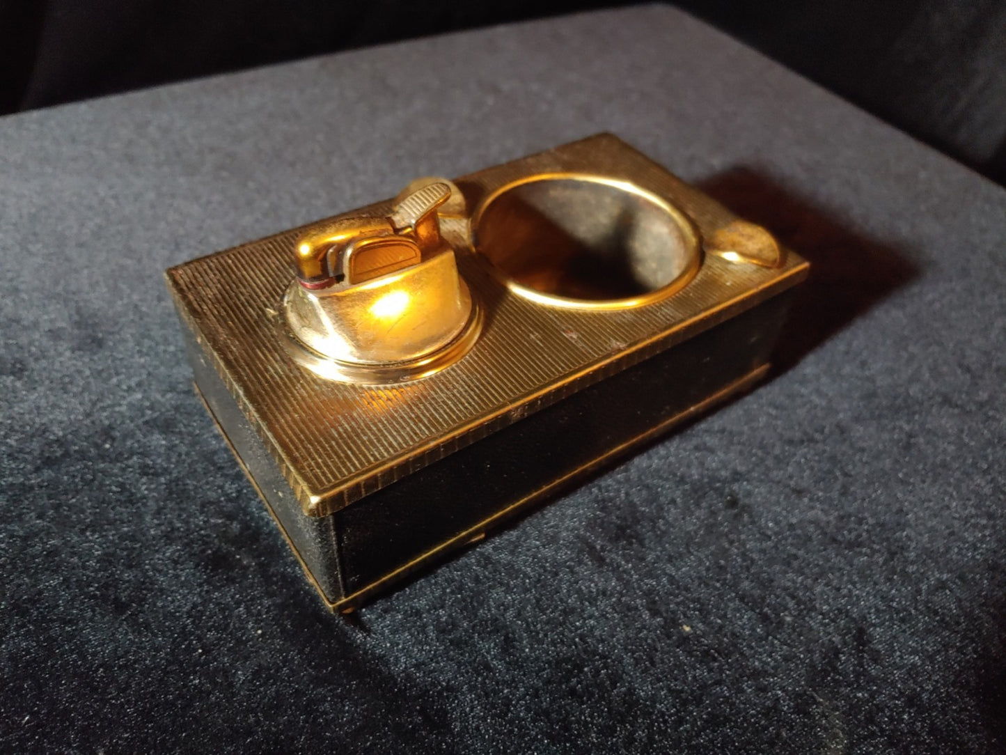 Vintage Evan's Brass tabletop lighter/ash tray