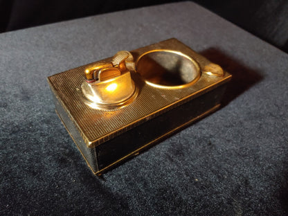 Vintage Evan's Brass tabletop lighter/ash tray