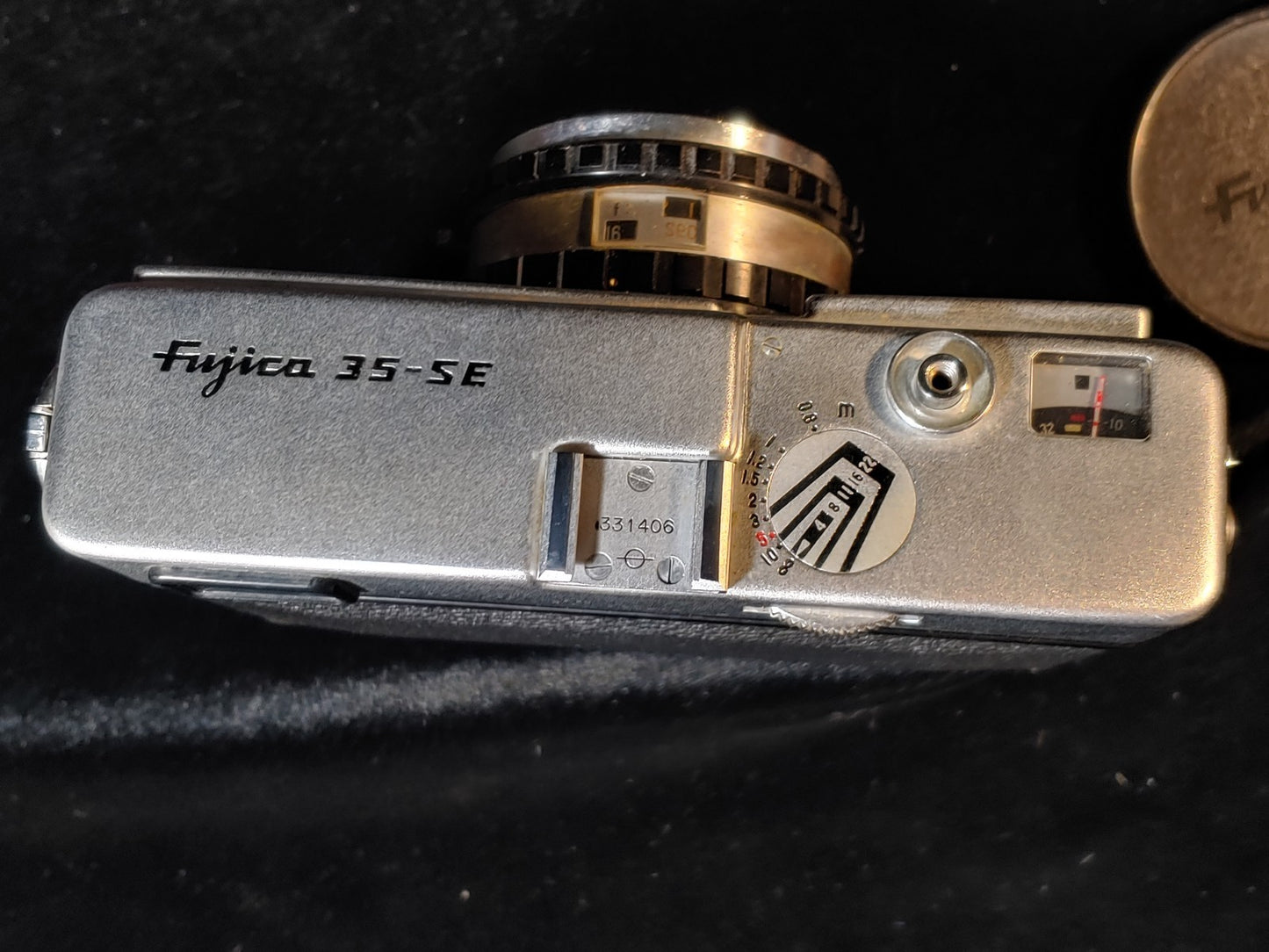 Fujica 35-SE Camera 35mm Rangefinder Fujinon 4.5cm f/2.8 Lens Meter Working!