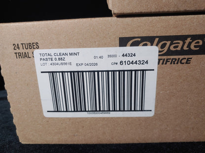 72 Count Colgate Total Toothpaste Paste Clean Mint Travel 0.88 oz