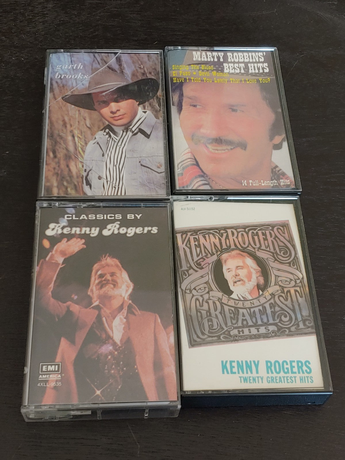 Vintage Country Classics Kenny Rogers Garth Brooks Marty Robbins Cassette Tape