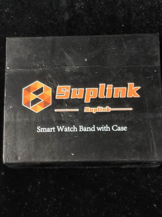 Suplink Rugged Apple Watch Metal Case Leather Band Bumper Strap iwatch