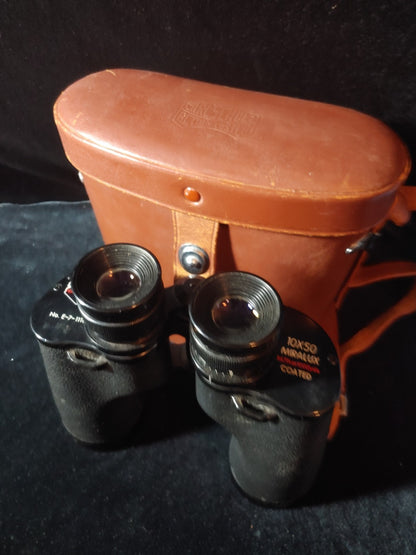 Vintage Carl Schultz Binoculars 10x50 Featherweight With Case Great Condition