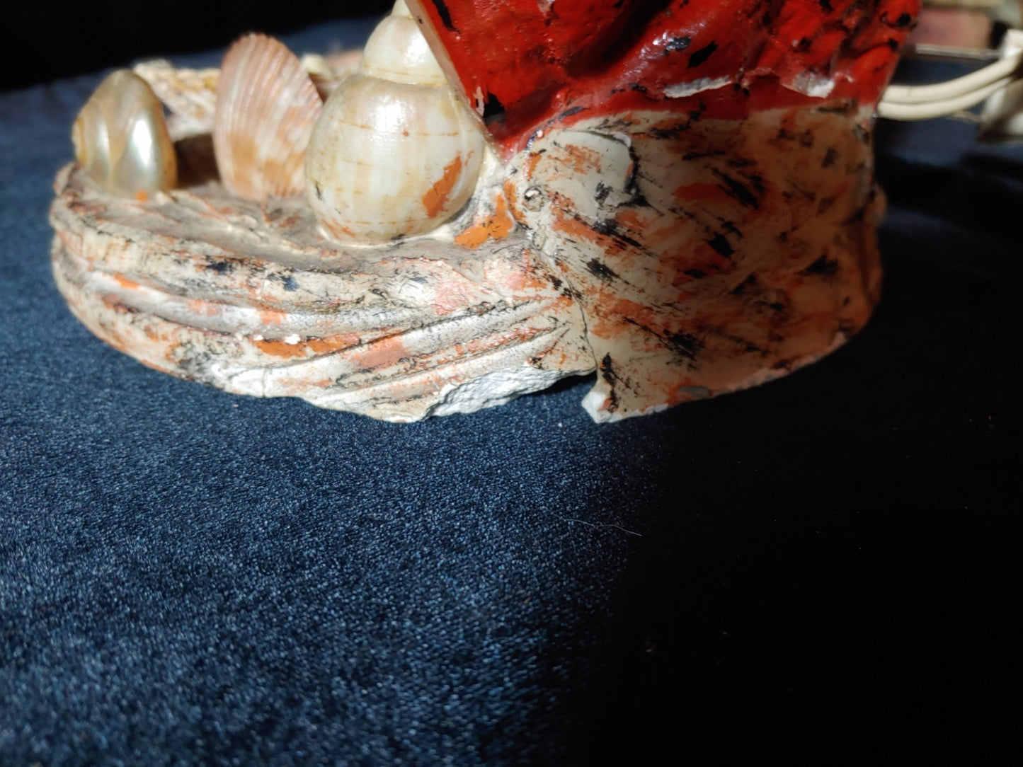 Vintage Conch Abalone Sea Shell Lamp