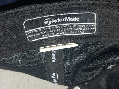Taylormade Golf Hat Embroidered Black White Logos