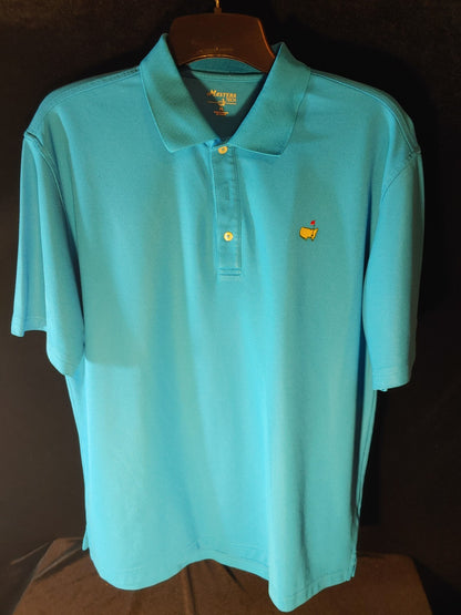 Augusta Masters Tech Beautiful Blue XL Short Sleeve Polo Peter Millar