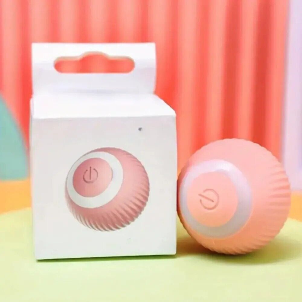 Automatic Rolling Cat/Dog Ball Pink Smart Toy Interactive Hours of Fun!